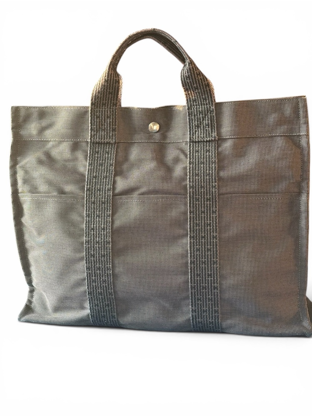 Hermes Ale Line Grey Unisex Canvas bag laptop fit